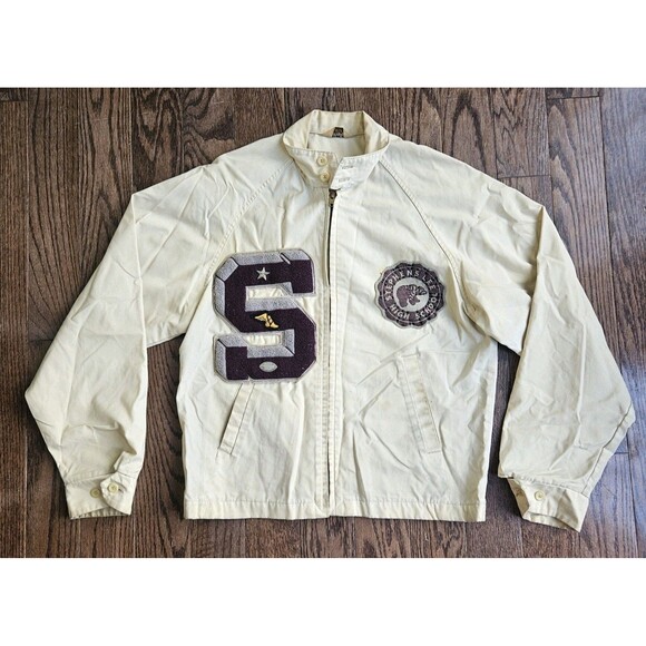 Vintage Single Stitch High School Letter Jacket Happ Track Football Stephens Lee - Picture 1 of 12